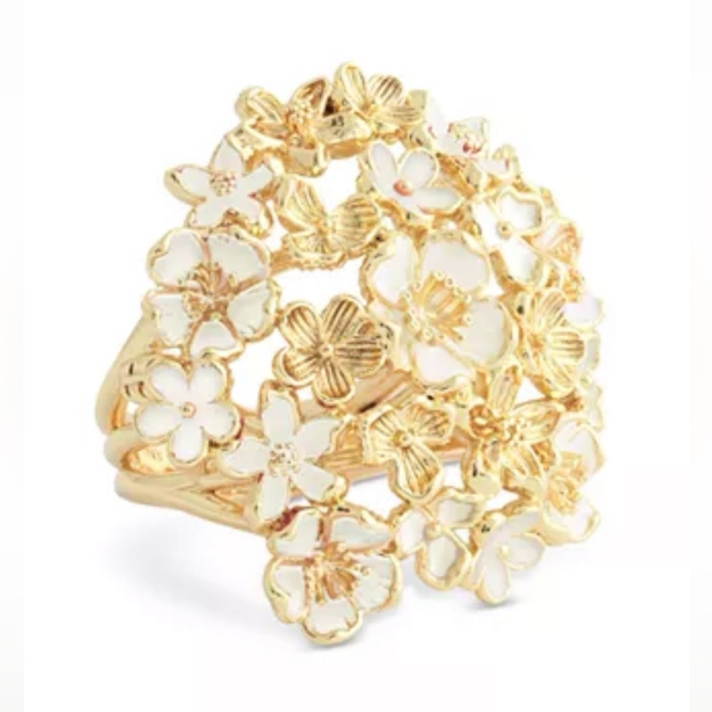 Anabel Aram Bloom Gathered Cocktail Ring